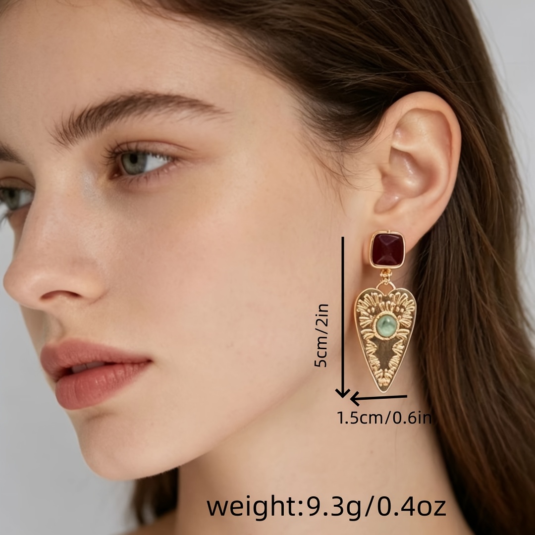 Geometric Stud Earrings, European & American Style